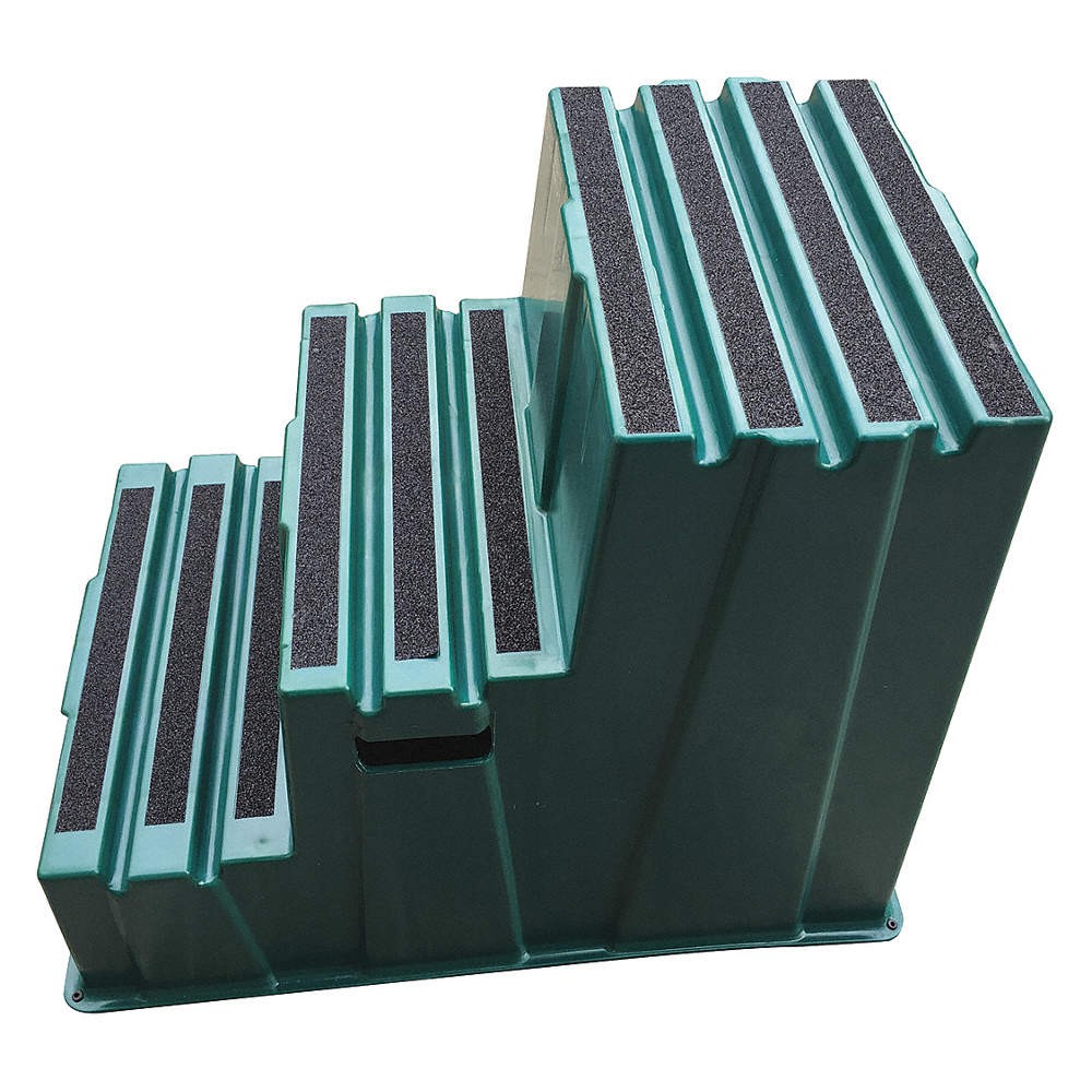 GRAINGER APPROVED 44ZJ57 Step Stand,Number of Steps 3 44ZJ57