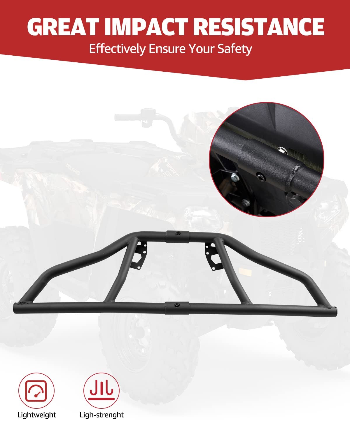 A & UTV PRO Rear Bumper for 2014-2022 Polaris Sportsman Touring 570 450 HO Ac…