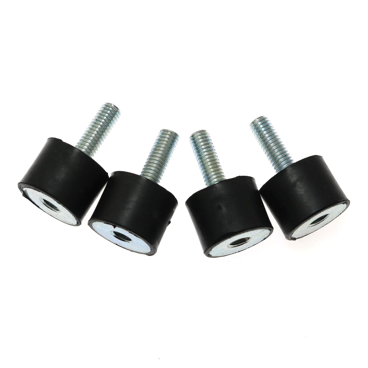 RLECS 4pcs M6 x 18mm Male Thread 20 x 15mm Rubber Base Vibration Isolator Mou…