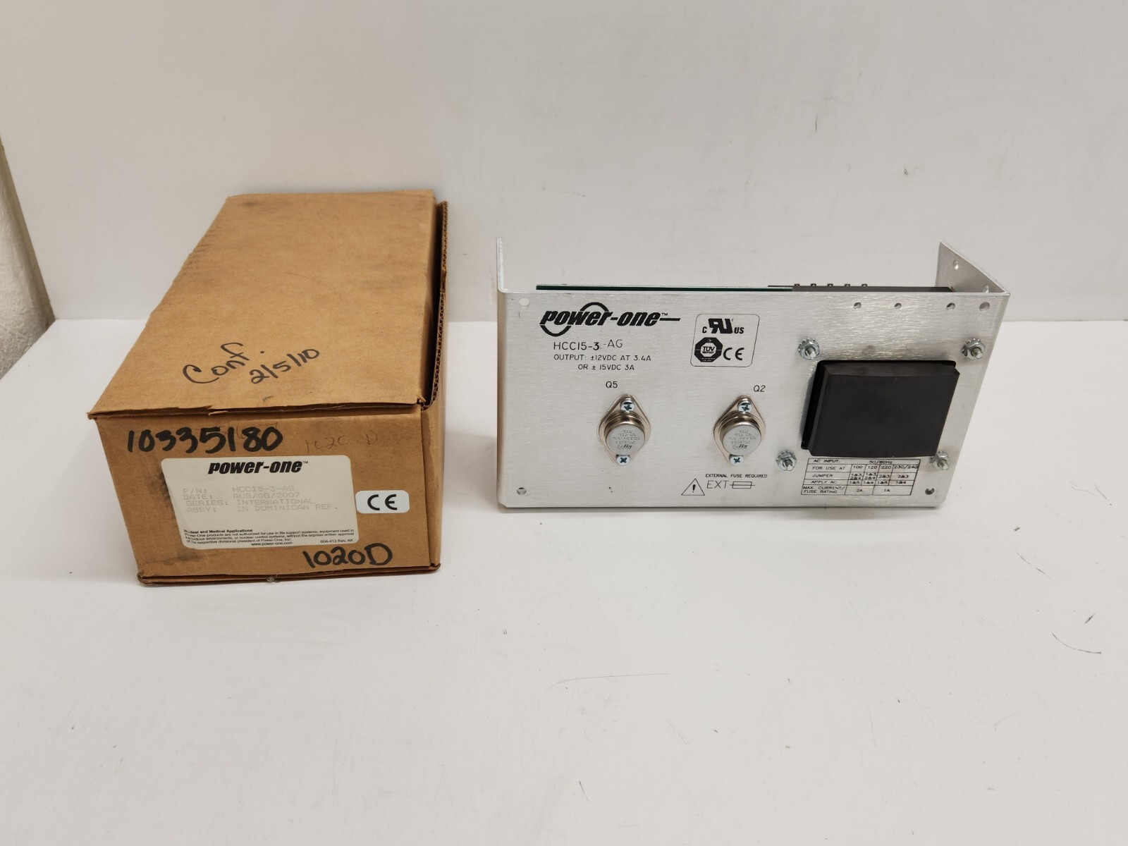 NEW IN BOX! POWER-ONE POWER SUPPLY HCC15-3-AG