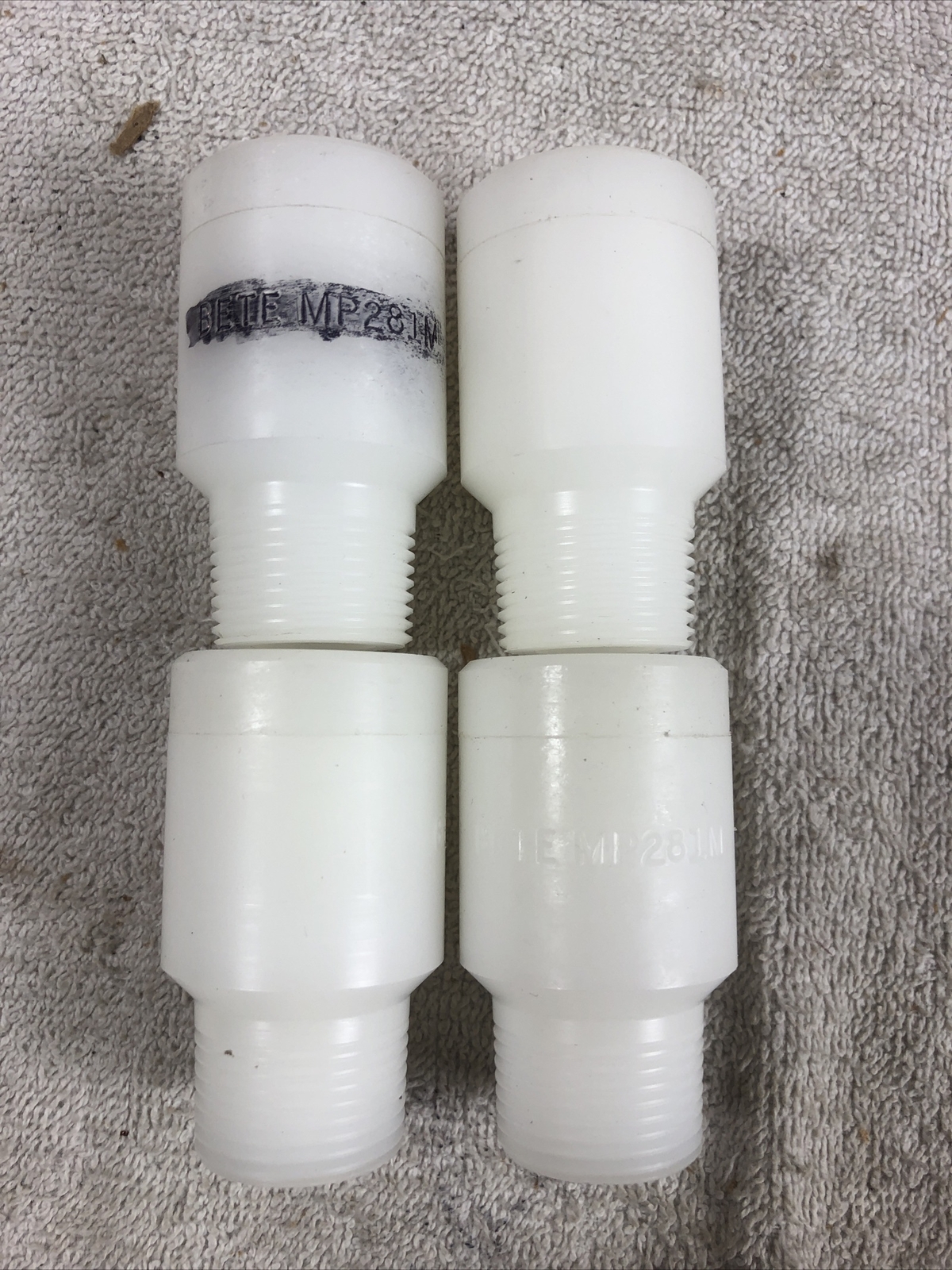 Lot of 4 Bete MP-281M Spray Nozzle Polypropylene Threaded 3/4″ MNPT (4278)