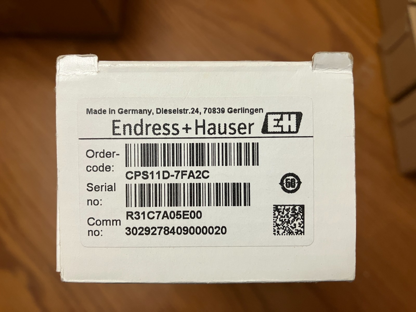 ENDRESS+HAUSER CPS11D-7FA2C PH COMB ELECTRODE