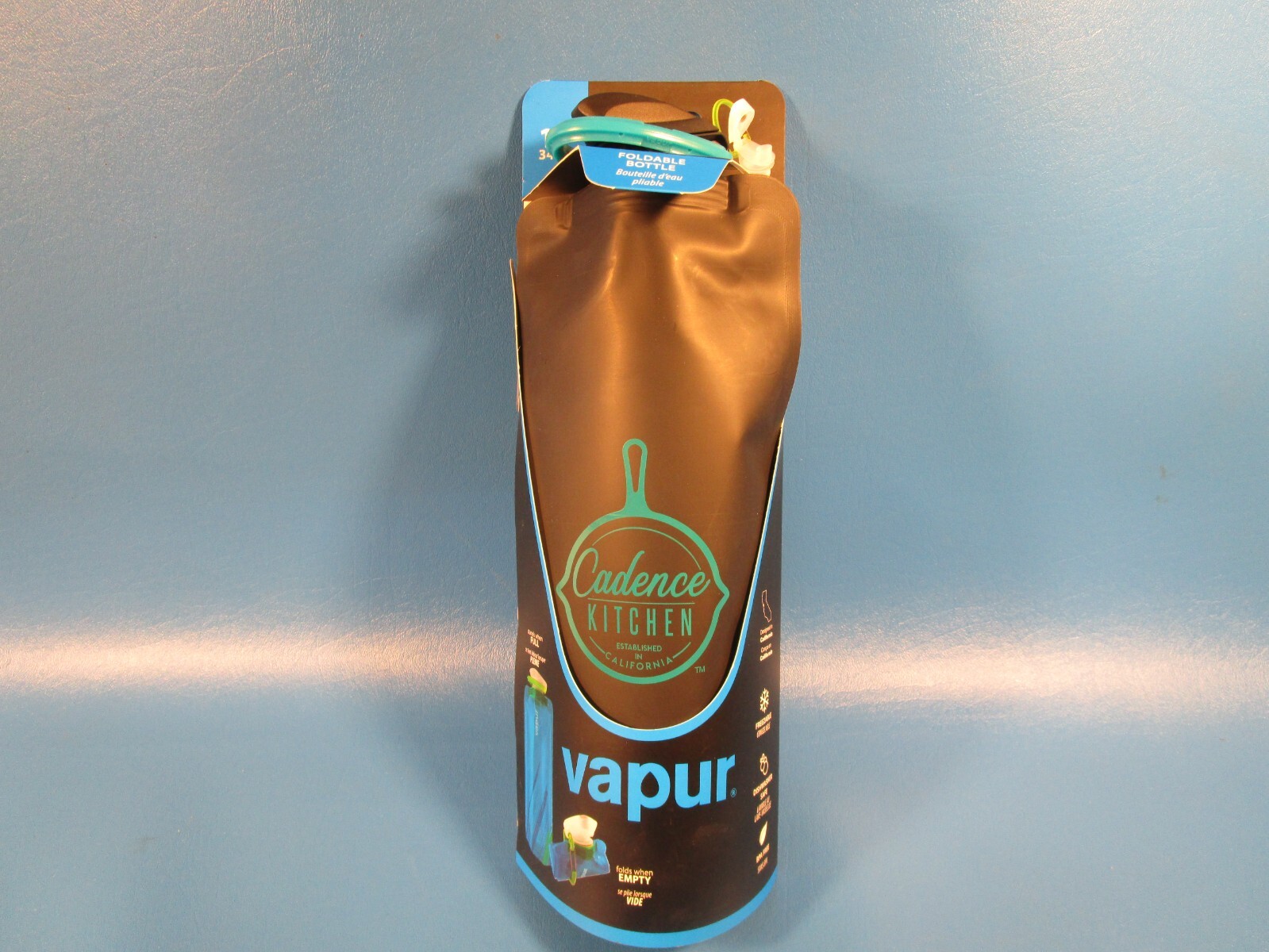 Vapur 10219 1.0L Water Bottle, Eclipse Black Cadence Kitchen 34oz.