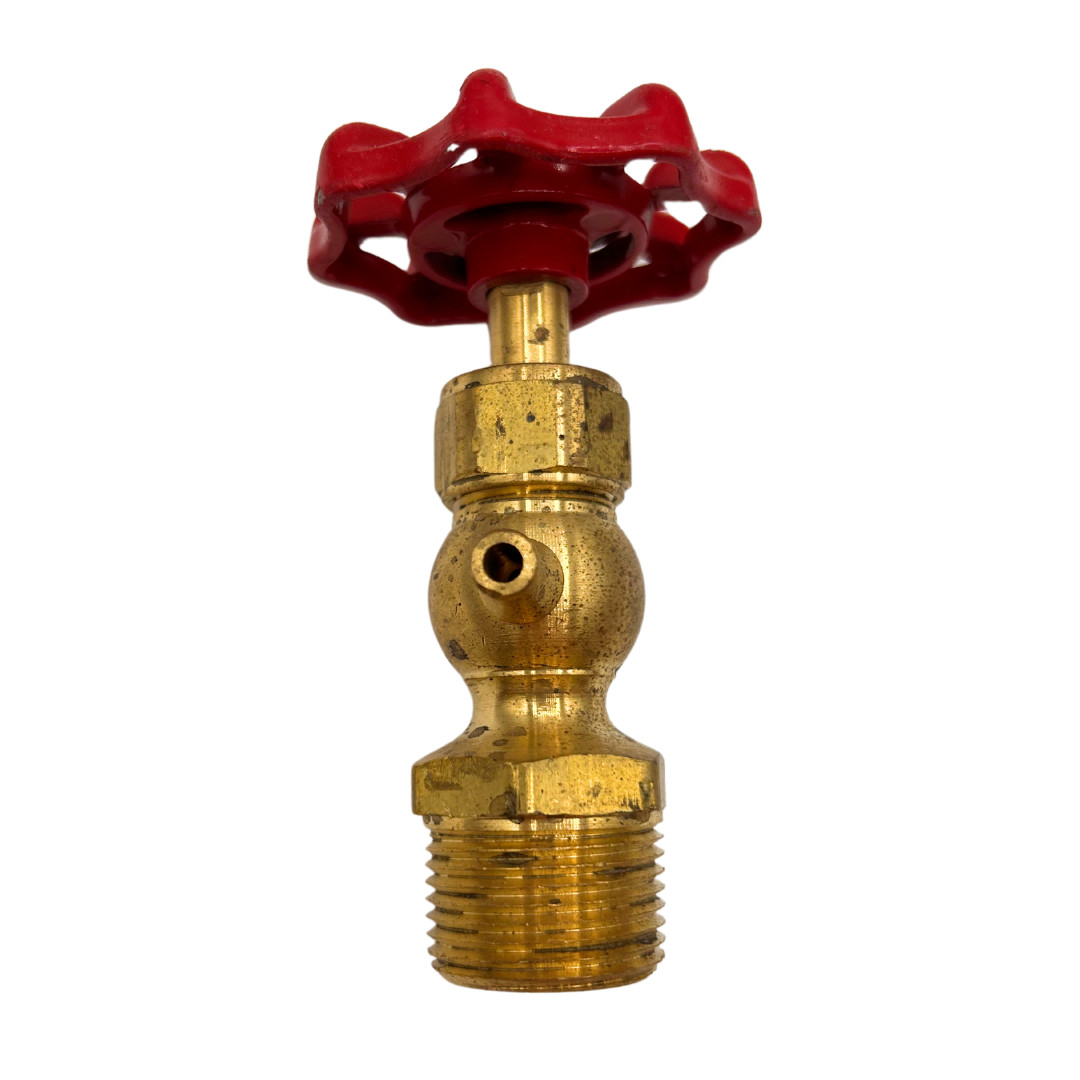 Conbraco 26-307-01 3/4″ Satin Brass Hand Wheel Try Cock (Aluminum)