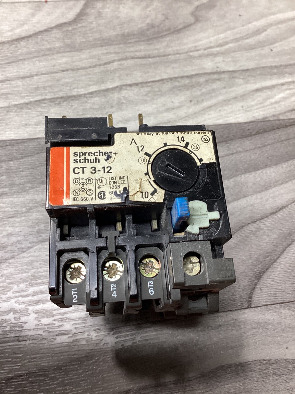 SPRECHER + SCHUH CT 3-12 OVERLOAD RELAY #131N3