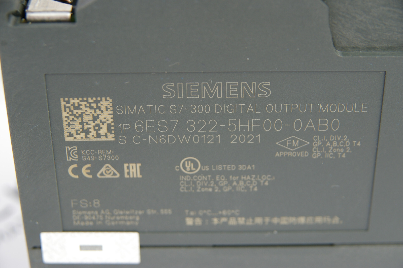 Siemens 6ES7322-5HF00-0AB0 6ES7 322-5HF00-0AB0 SIMATIC S7-300 Output Module