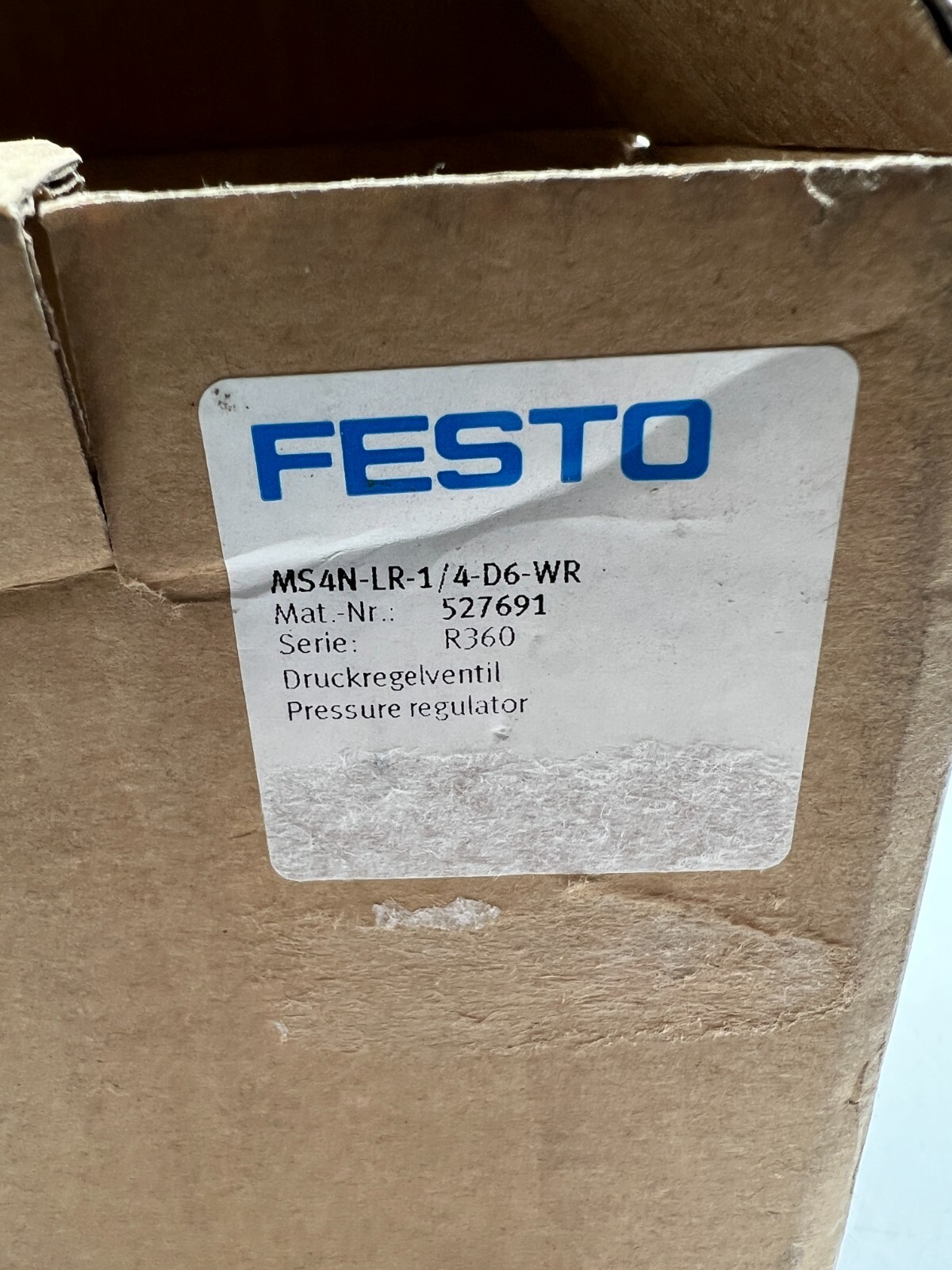 Festo MS4N-LR-1/4-D6-WR 527691 Pressure Regulator 0.8-14 BAR OPERATING PRESSURE