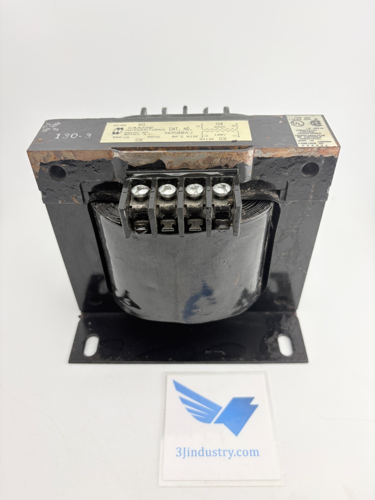 Hammond Manufacturing MH500AJ Industrial Control Transformer 500VA 600V-120V