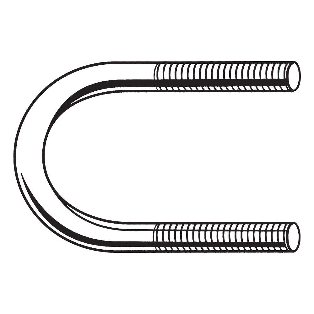 GRAINGER APPROVED U17244.031.0102 Standard U-BoltInside H 3 5/8 in,PK10 31KF68