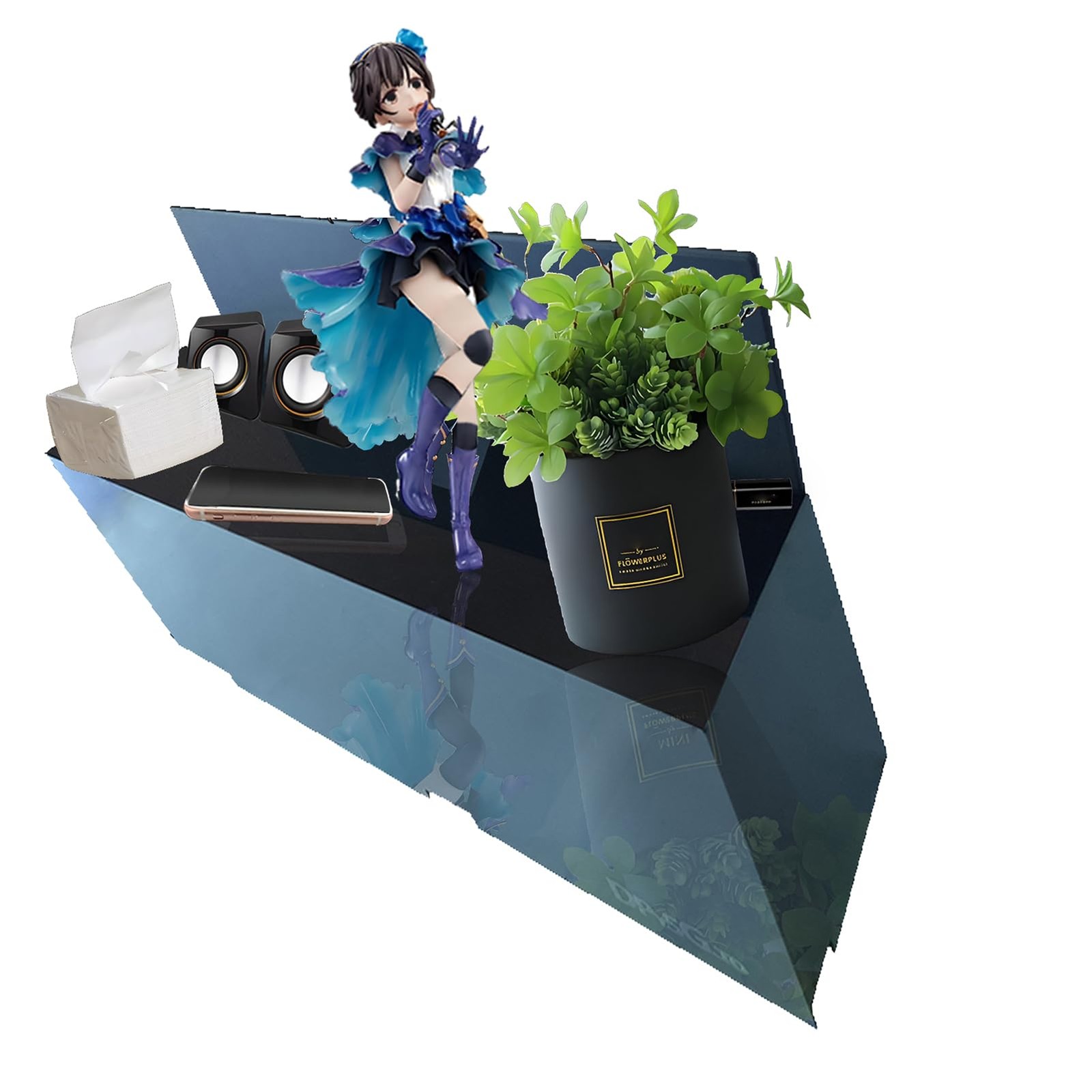 DPYSG_TO Desktop organizer shelf over monitor-Desktop 11 inches high, Black