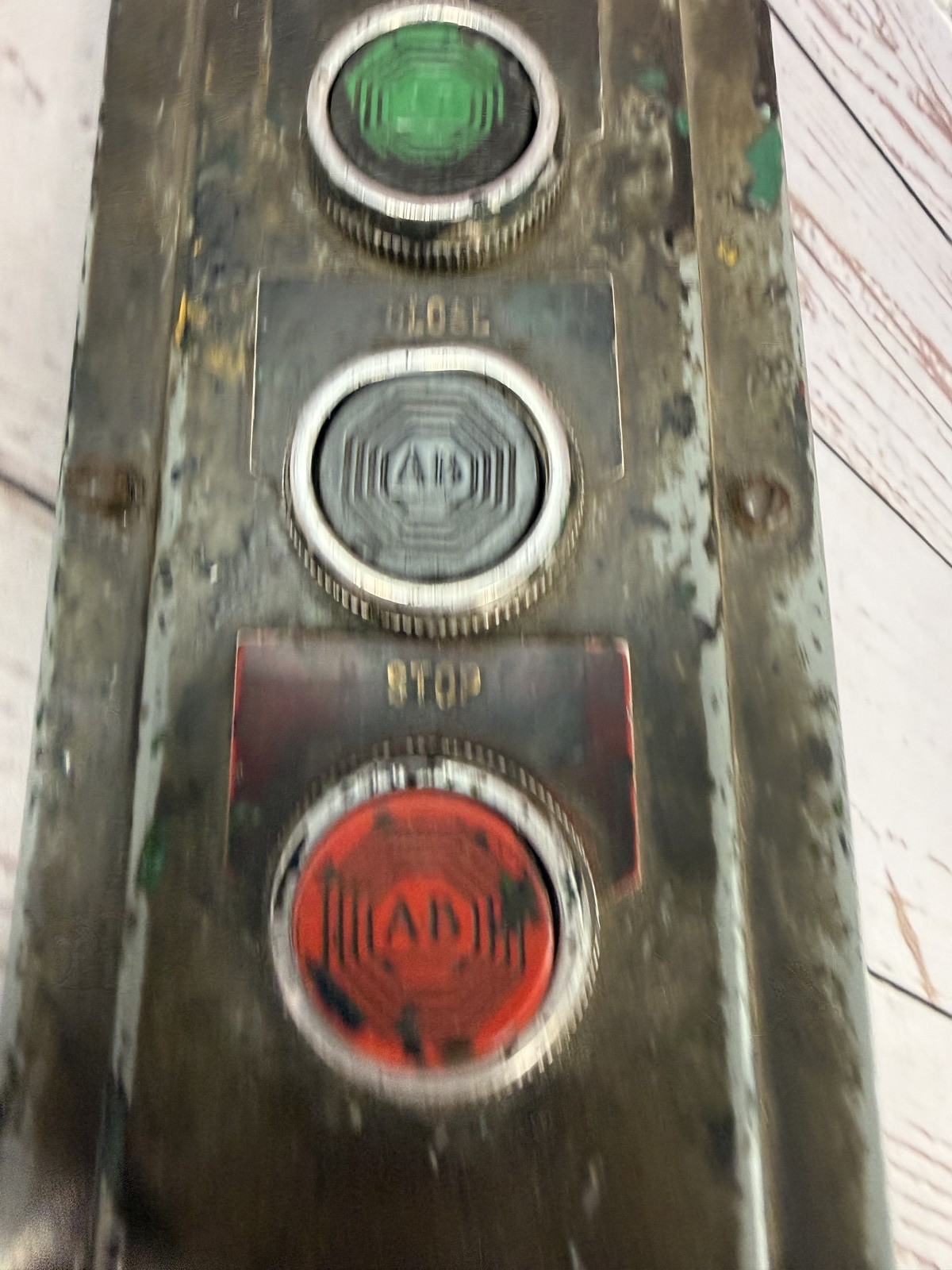 Vintage Allen-Bradley AB 800T Open Close Stop Push Button Control Station Heavy