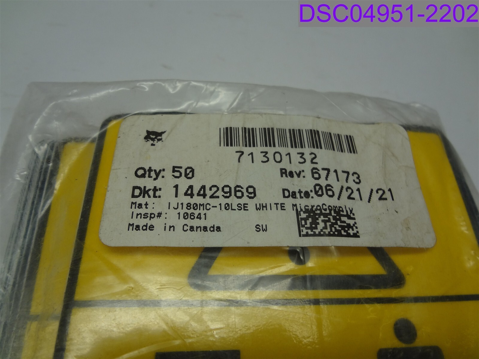 Qty = 1 Pack of 50: Bobcat Warning Stay Clear Yellow Decal Sticker P/N 7130132