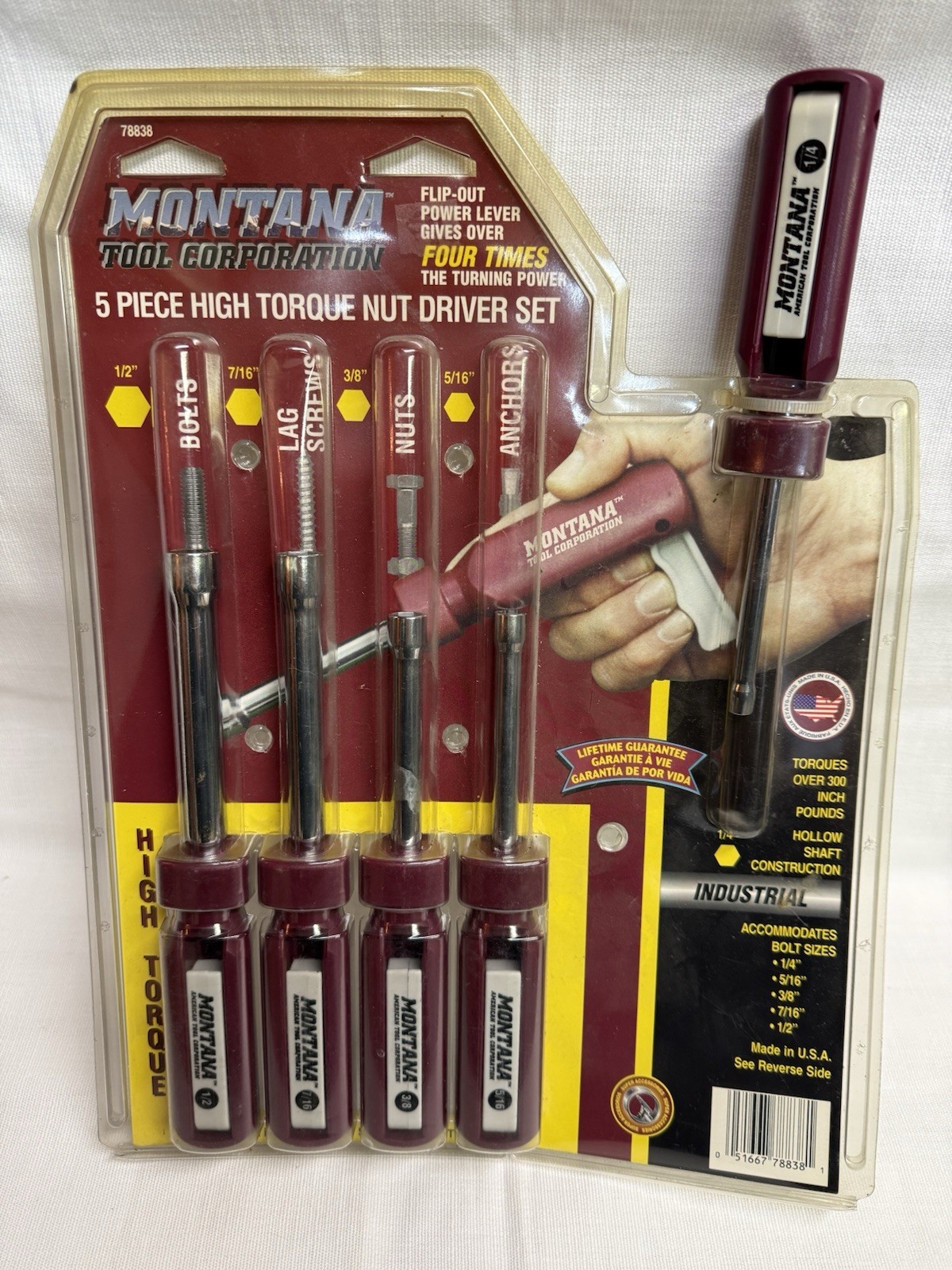 Montana Tool 5-Piece High Torque Screwdriver Set #78838 – NEW IN BOX Made In USA
