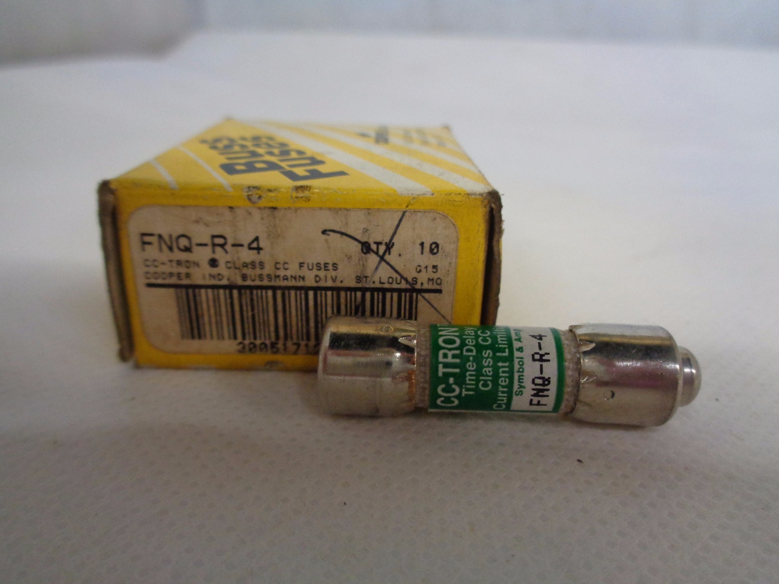 NEW BOX OF 10 BUSSMANN CC-TRON FNQ-R-4 4 AMP FUSE