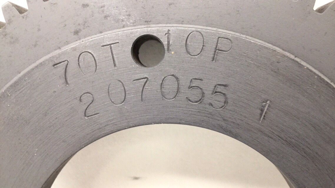 PCMC Type 207055-1 Gear 70 Teeth 10P 3-1/2″ Bore 1/2″Teeth Width 7-3/16″ OD