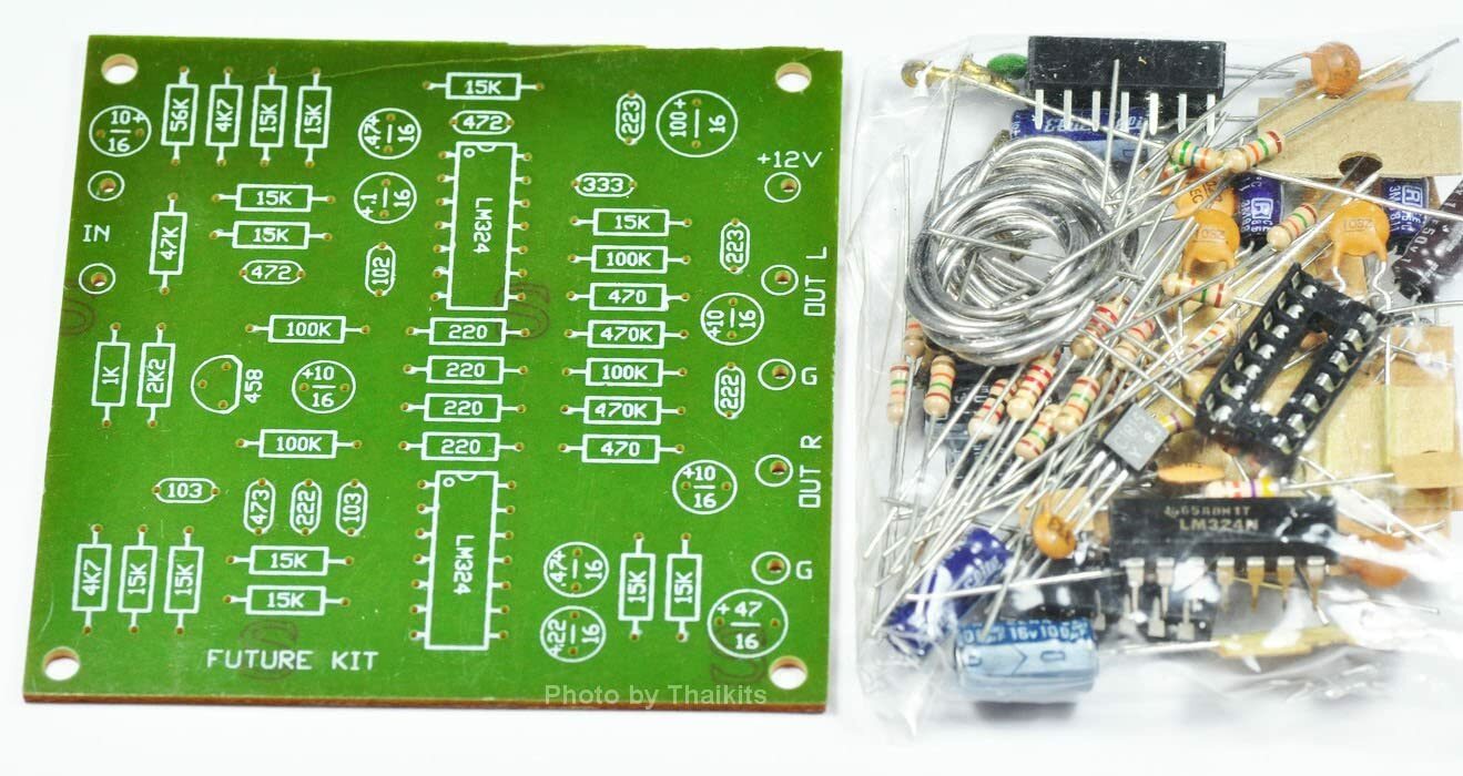 Stereo Simulator from Mono Signal (Mono To Stereo Converter) Unassembled Kit