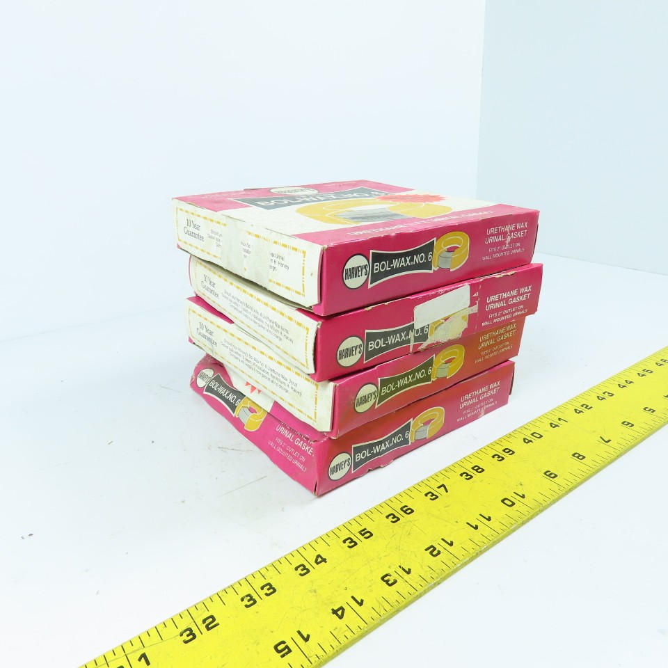 No 6 Urethane Wax Urinal Gasket Fits 2″ Outlet Lot Of 4