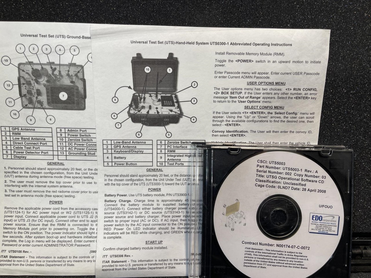 ITT EDO UTS0150-1 Ground Accessory Kit for UTS Universal Test Set