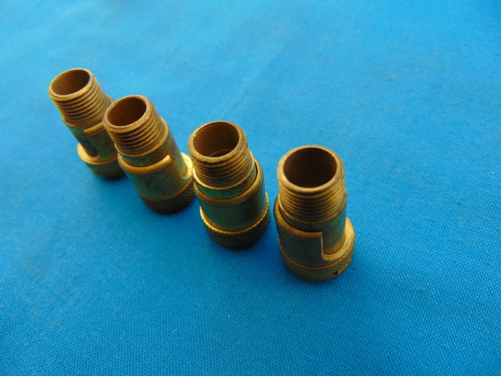 1/8″ NPT Brass Twist Oilers 4 Pieces NOS Early Model T Ford Nice Patina