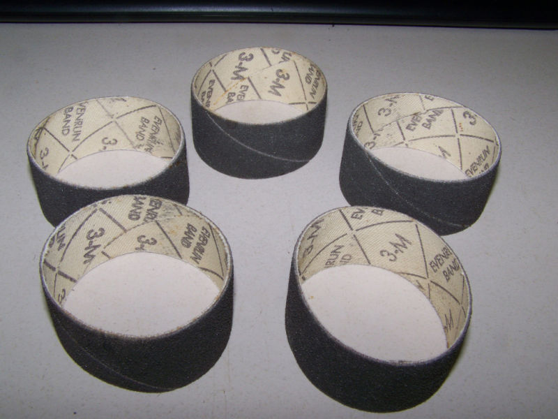3 M sanding rolls lot of 5 2 od x 1 wide new abrasive
