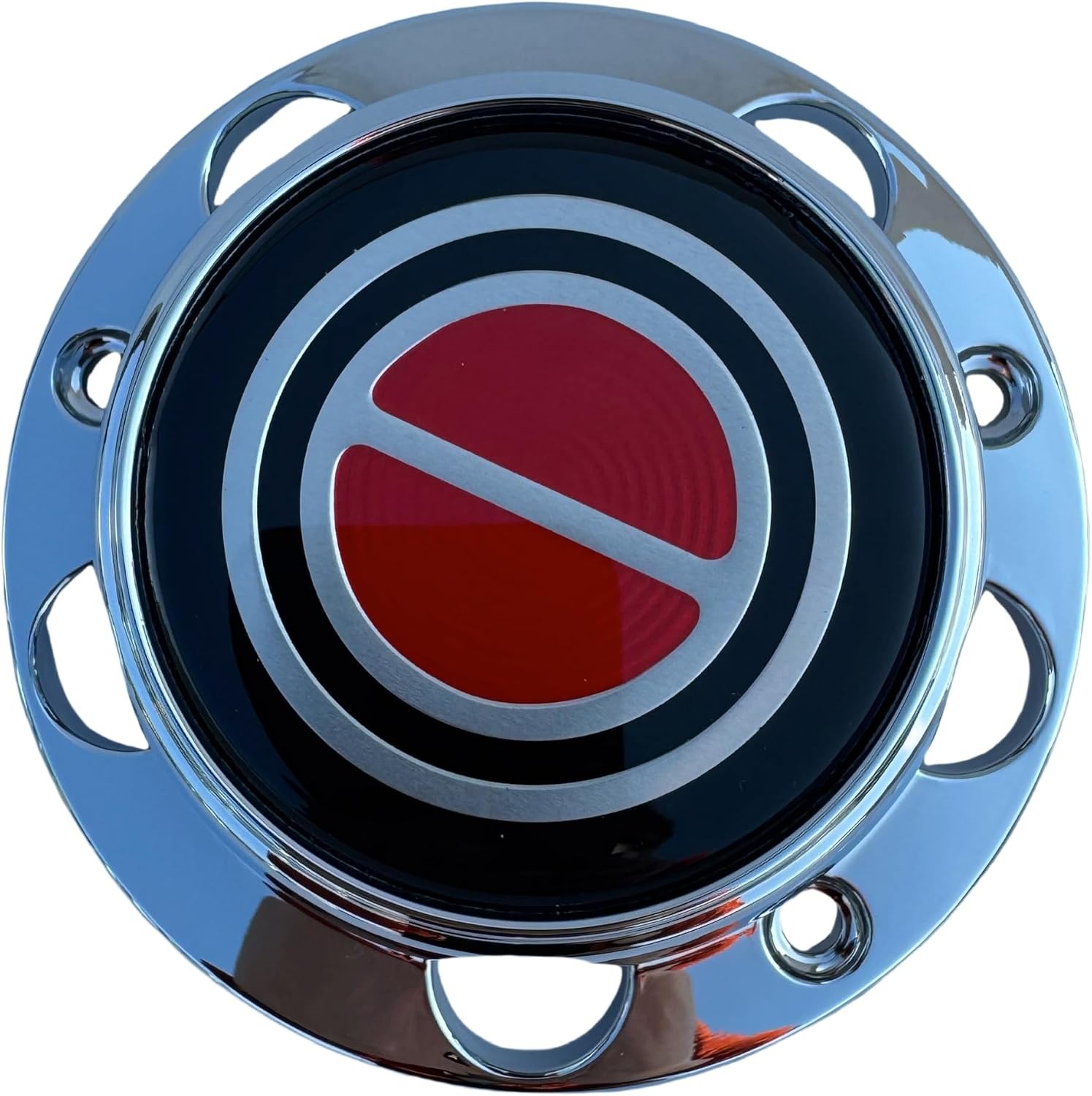 1980-1996 F150 Bronco Van Chrome Wheel Hub Center Caps RED 4 PCS