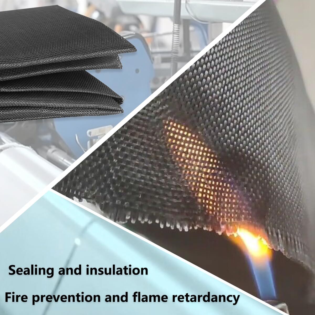Fiberglass Cloth Plain Weave Fiberglass Mat Black Woven Fiberglass Sheet 0.1m…
