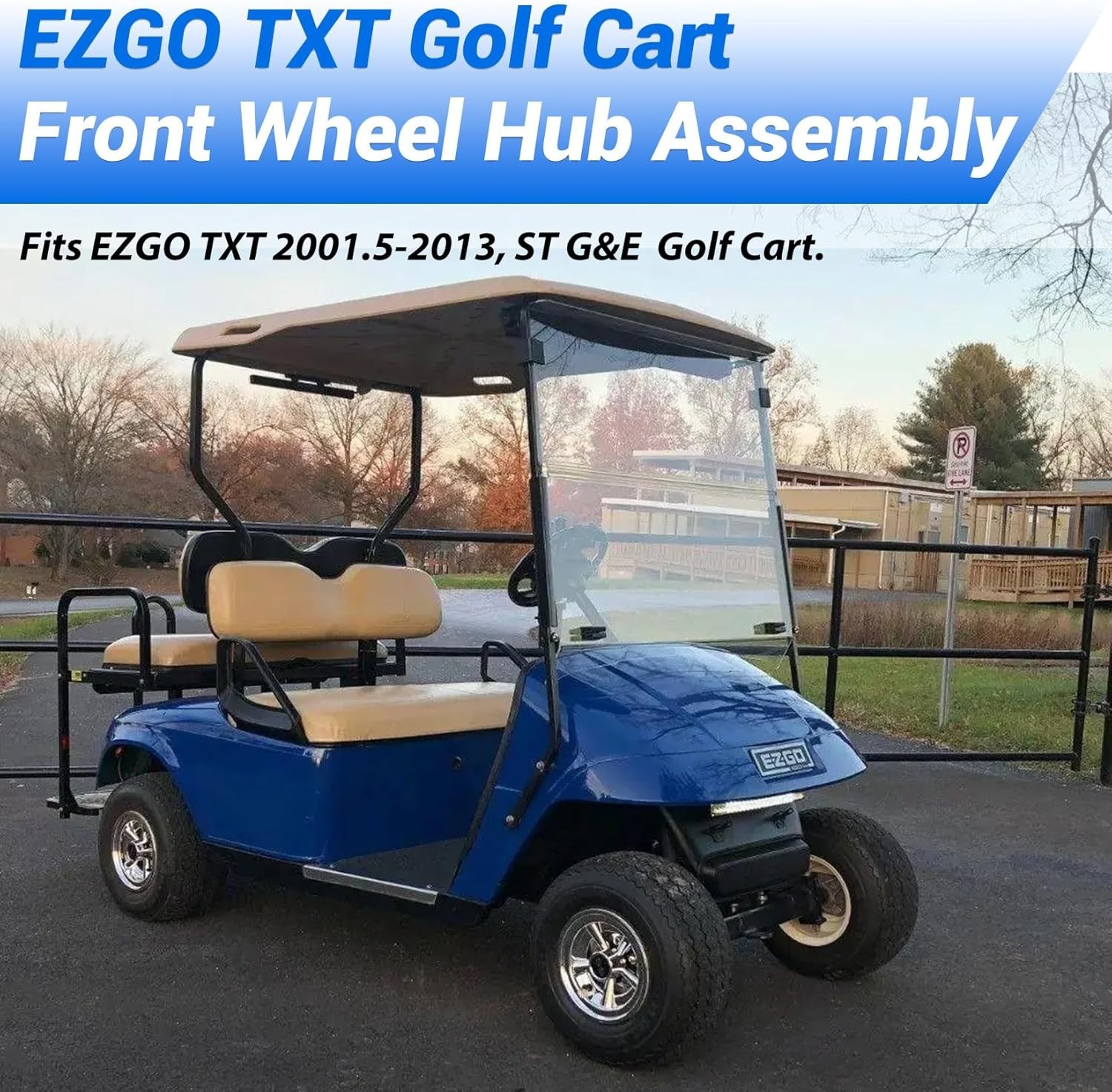 EZGO TXT Golf Cart Front Wheel Hub Assembly for EZGO TXT 2001.5-2013 Golf Cart,