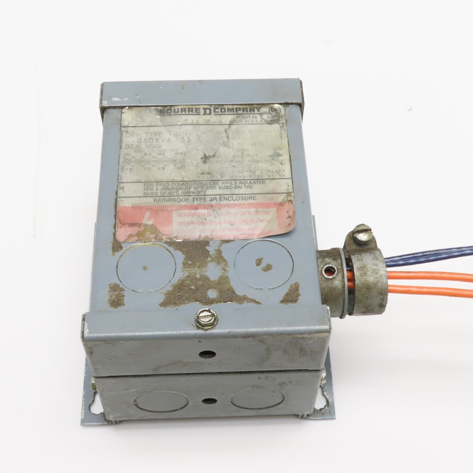 Square D 50SV1A 50VA Dry Type Transformer 240/480V to 120/240V 1Ph 3R