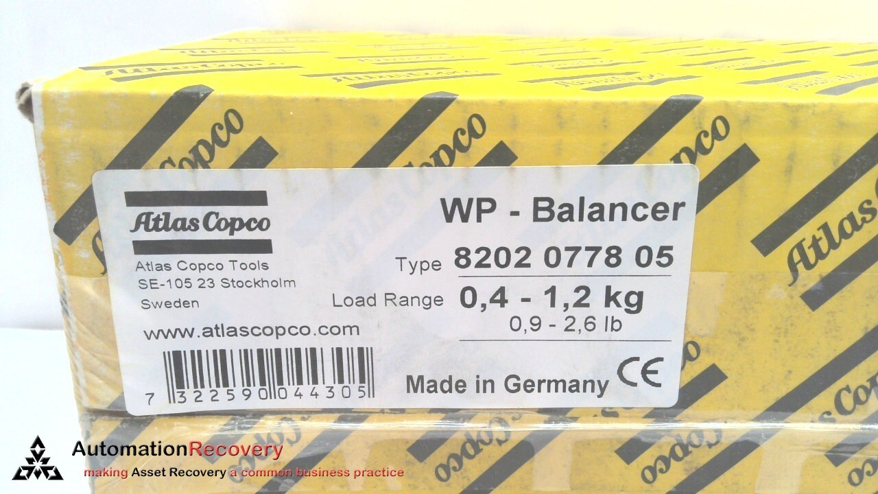 ATLAS COPCO 8202 0778 05 BALANCER WP-05-1-A 8202 0778 05 , NEW #314612