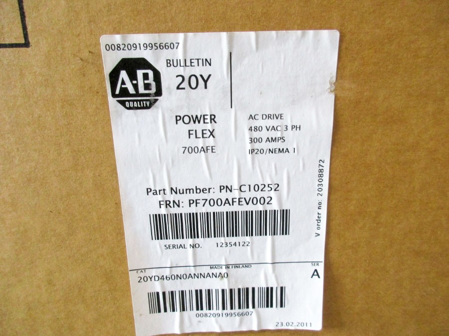 INDUSTRIAL SPARE PART 20YD460N0ANNANA0 W/ 20CC1K1J0ANNBNA0 SER. B 342-440VAC