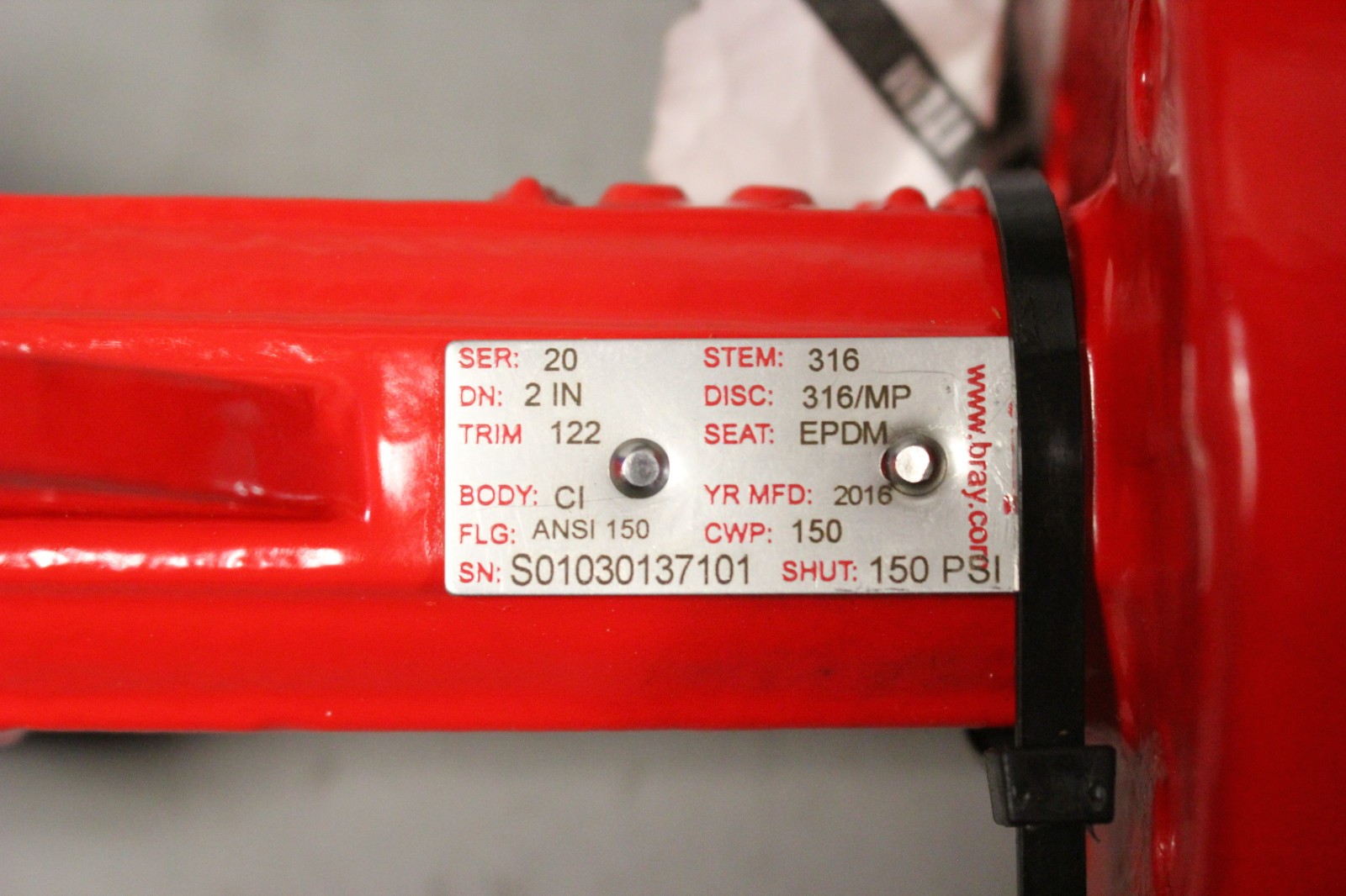 NEW BRAY 2″ BUTTERFLY VALVE SERIES 20