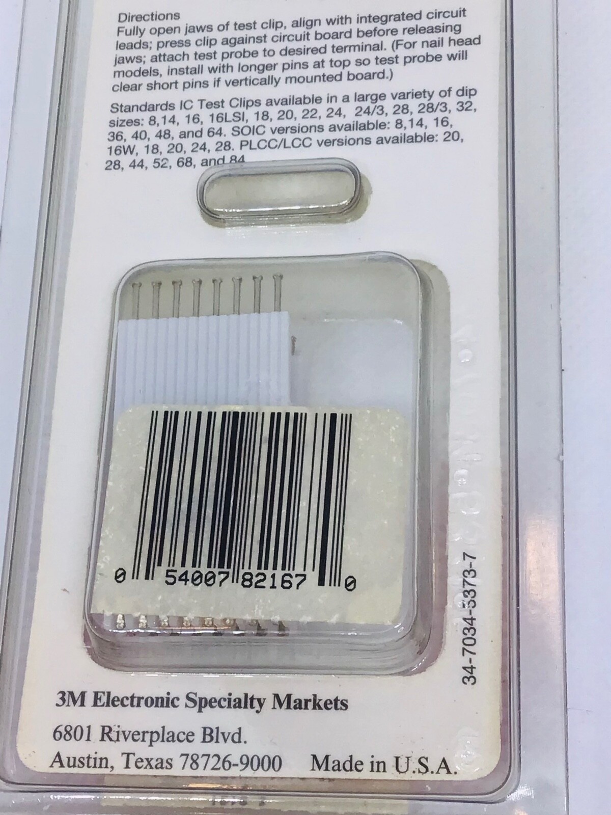 3M 80-6103-3670-5 923700 TEST CLIP / TESTCLIP 16 STD. NAIL HD 1PC1B-U