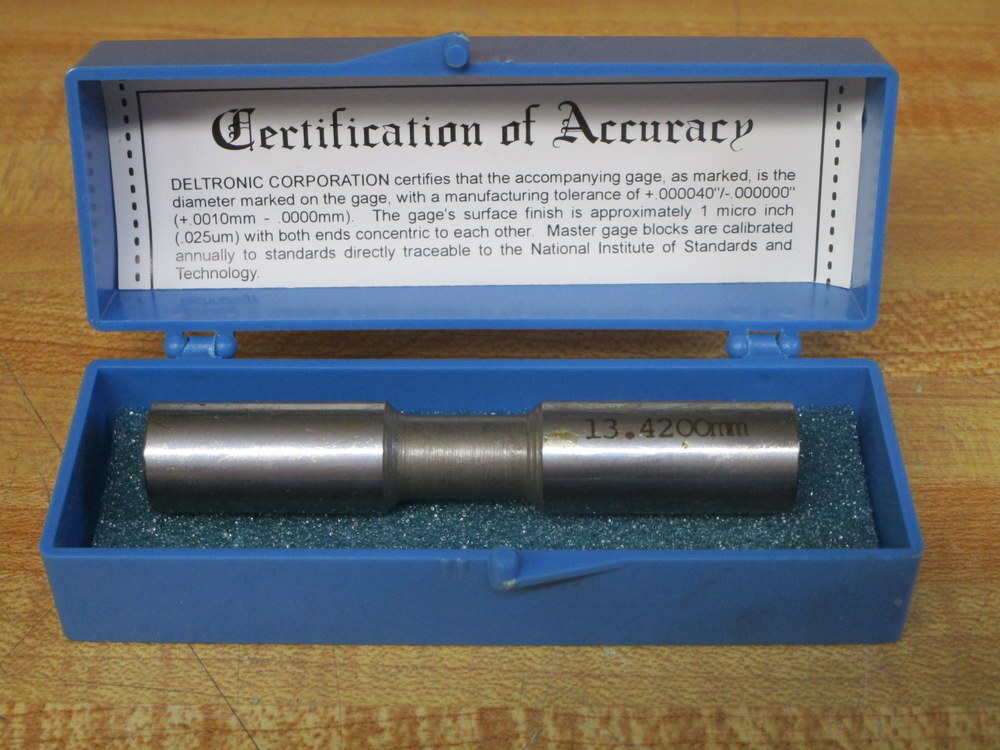 Deltronic 13.4200mm Pin Gage 13.4200