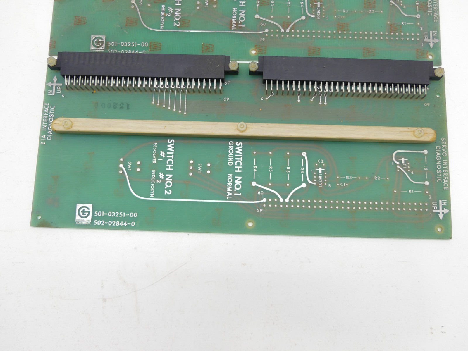 (Set of 3) Giddings & Lewis 501-03251-00 502-02844-0 Servo Interface Diagnostic