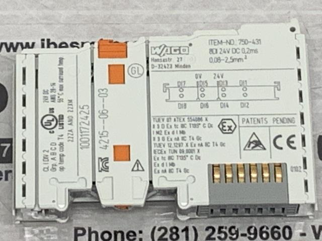 (Lot of 5)Wago Digital Input Module – 750-431 w/Warranty