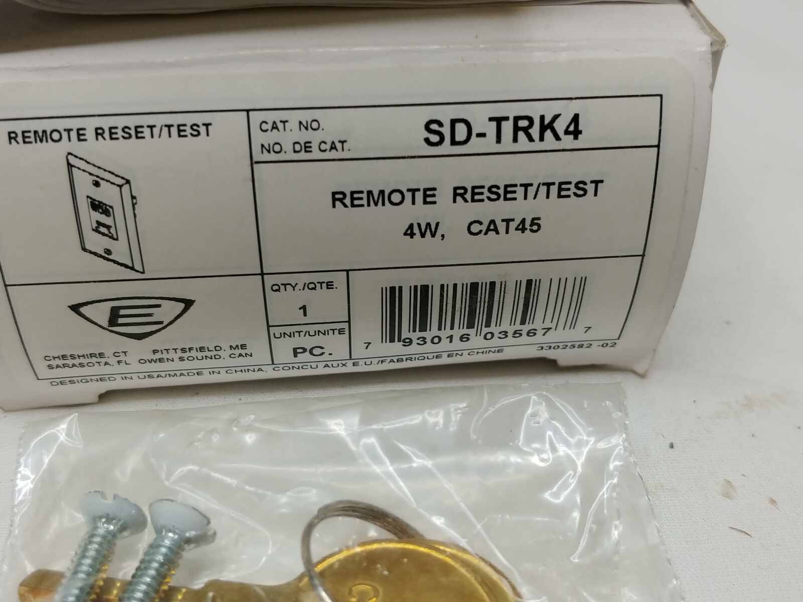 SD-TRK4 EDWARDS Remote Reset/Test 4W, Cat45