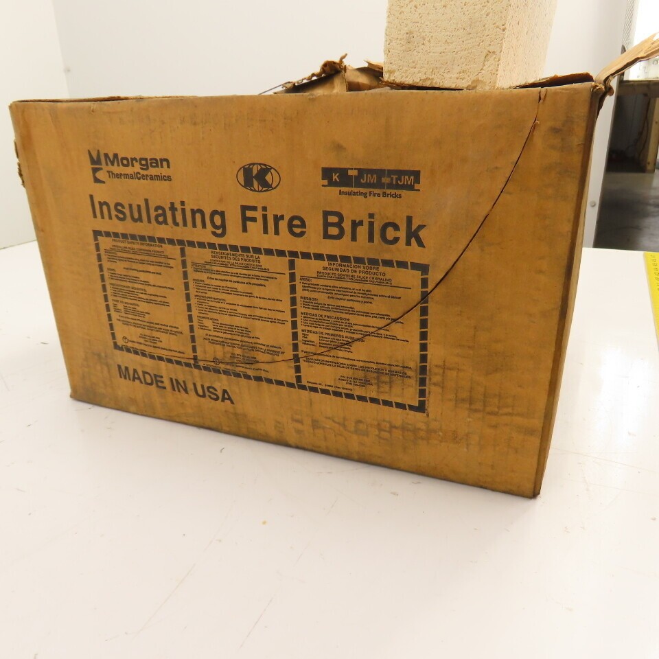 Morgan K-23 No. 2 Wedge Insulating Fire Brick 9″ x 4.5″ x 2.5″ Box Of 10
