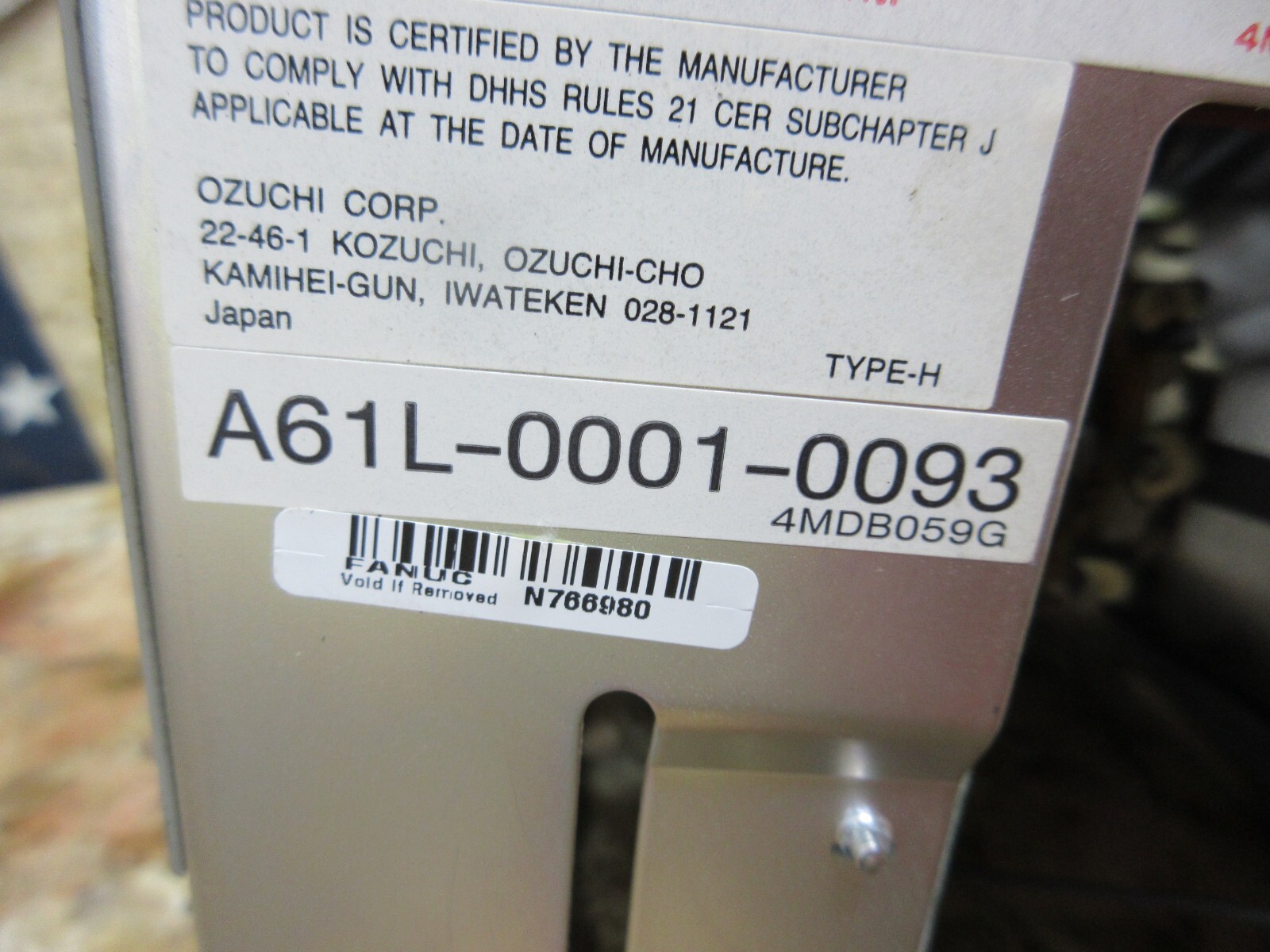 MORI SEIKI L-100H OZUCHI KAMIHEI GUN D9MM-11E A61L-0001-0093 MONITOR EACH 1