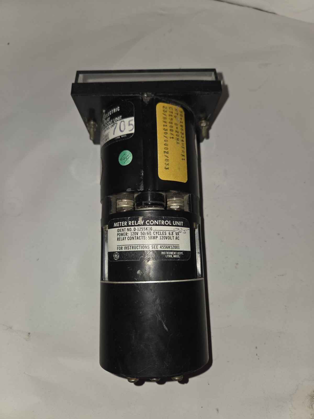 GENUINE GENERAL ELECTRIC D-1255K16705 METER RELAY INDICATOR SET POINT UNIT