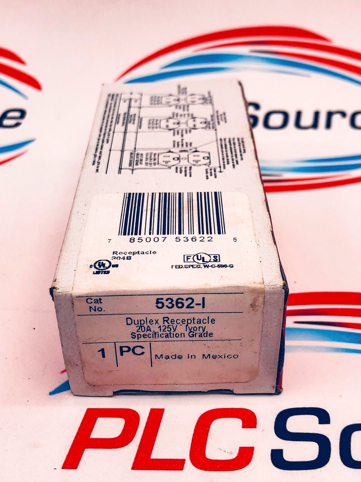 PASS & SEYMOUR 5362-I HEAVY-DUTY SPEC GRADE DUPLEX RECEPTACLE 20A 125V