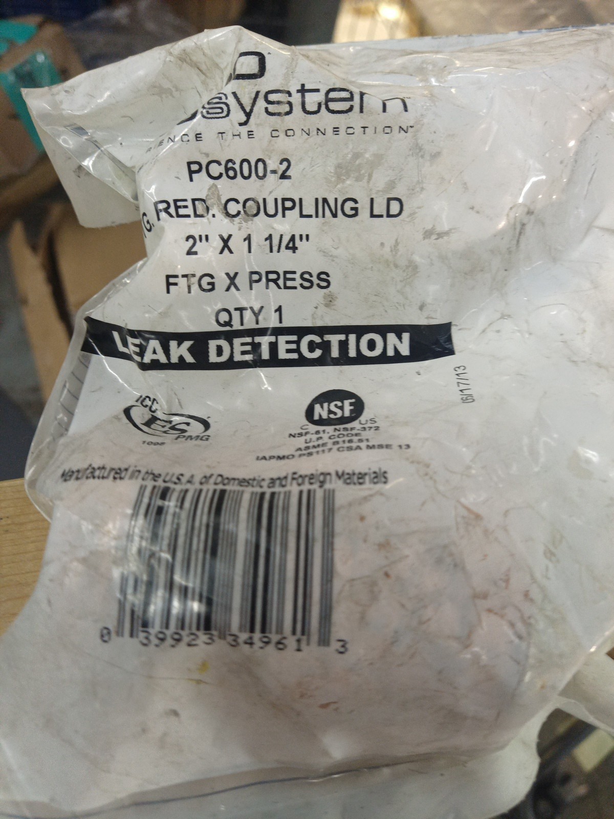 Nibco PC600-R Copper 2″ x 1-1/4″ Press X Press Reducing Coupling