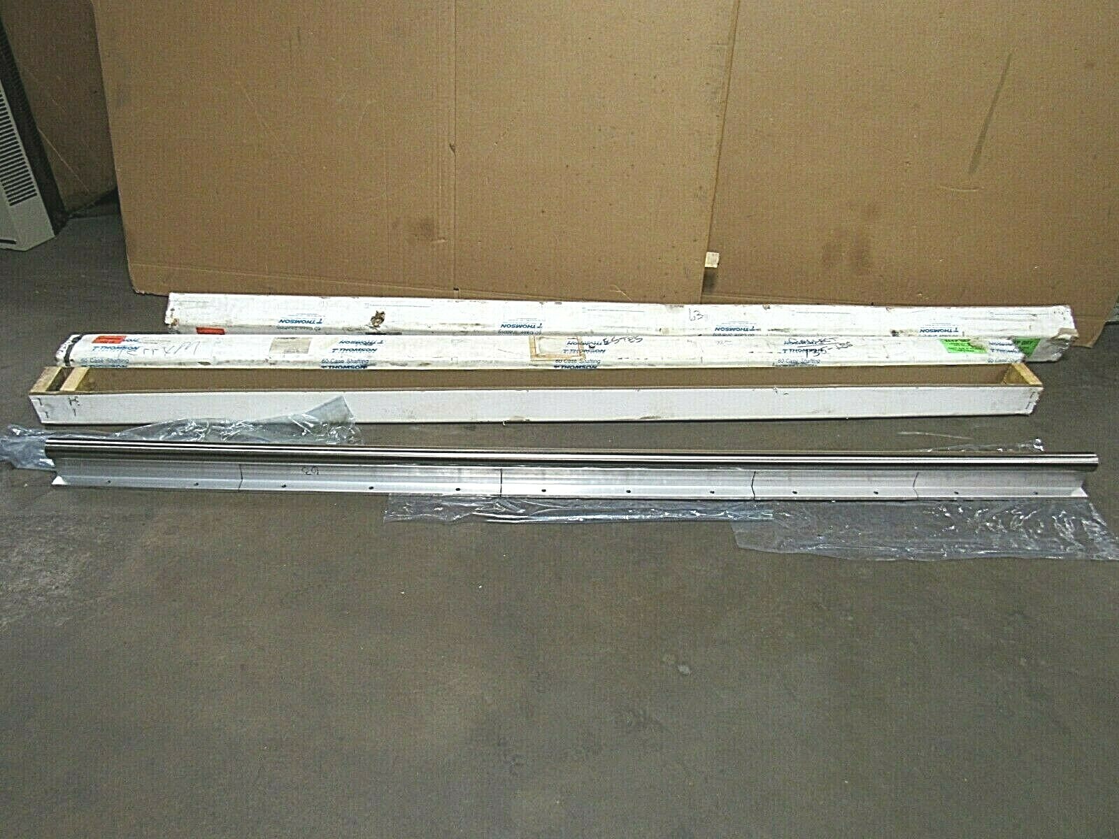 LOT OF 2 THOMSON 60 CASE STEEL LINEAR SHAFT SUPPORT RAIL SA32 CTL98.000 2″ X 98″