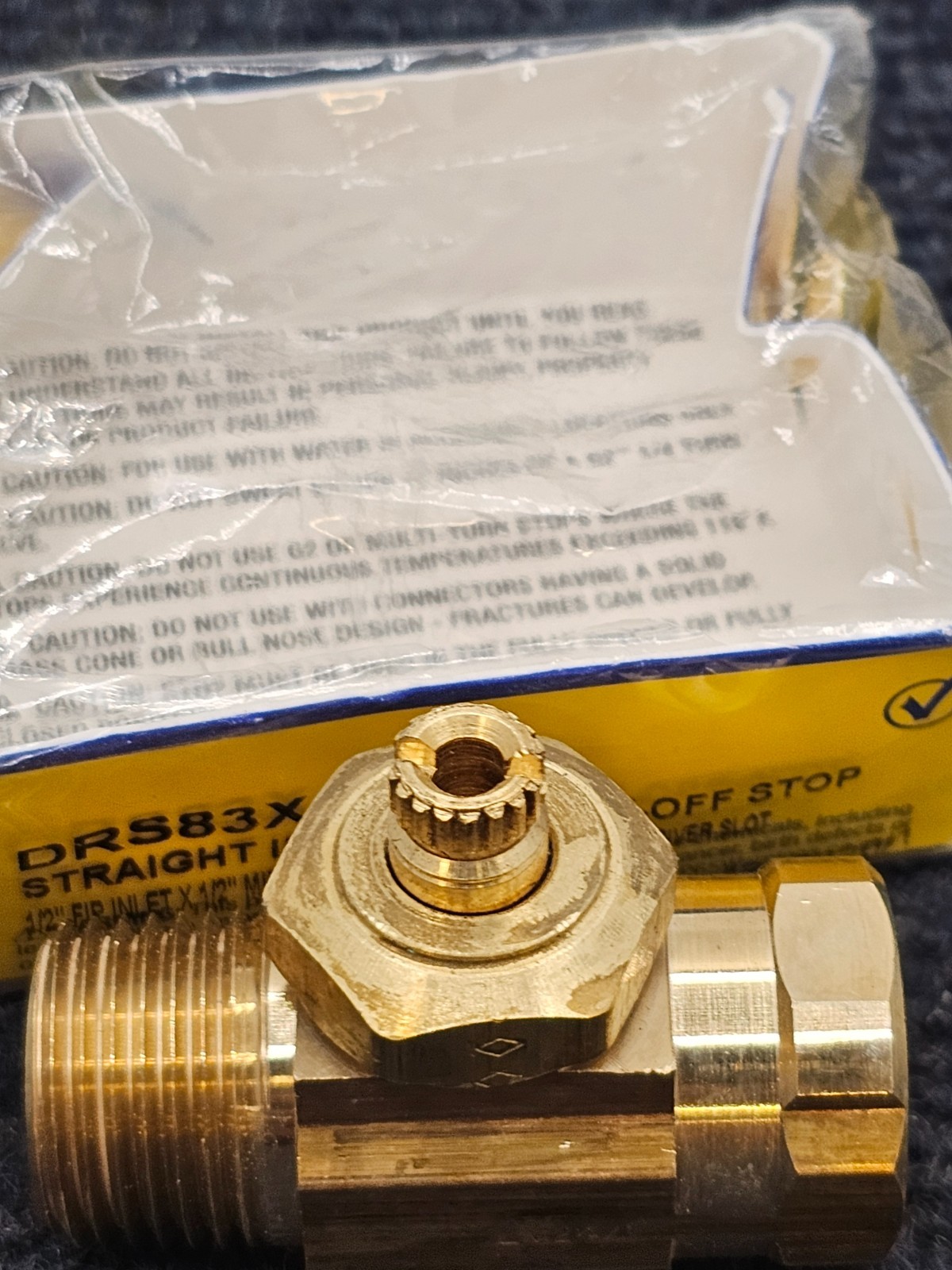 BrassCraft DRS83X R: 1/2 in. FIP x 1/2 in. MIP Integral Shut-Off Valve