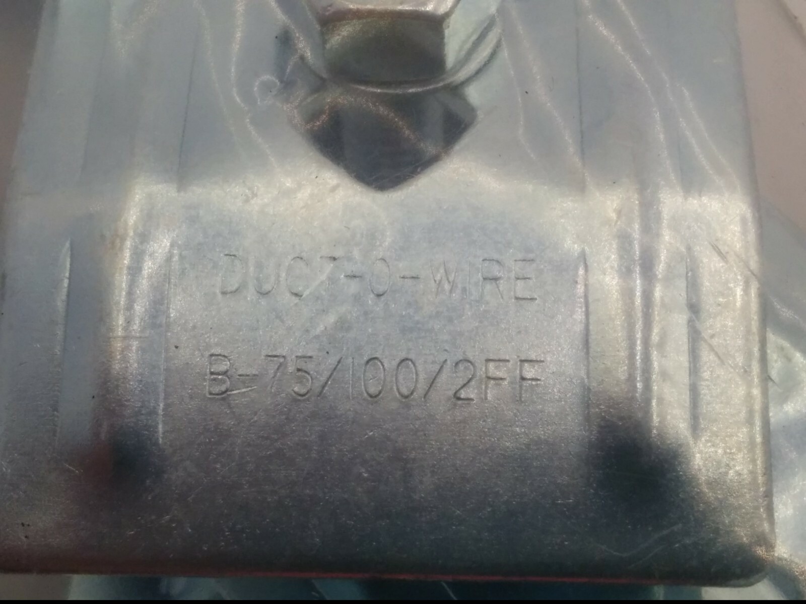 DUCT-O-WIRE B-75/100/2FF 1″ CLAMP CONDUCTOR BAR, QTY OF 4, NIB