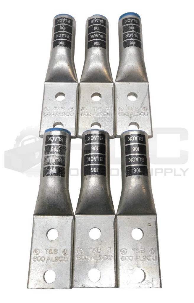 LOT OF 6 NEW T&B 600AL9CU LUGS 1/2″