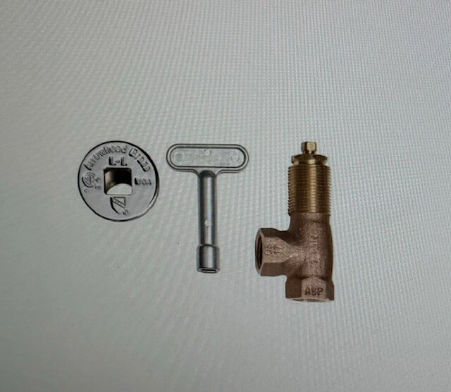 Arrowhead Brass 258 Straight Gas Log Lighter Valve with Chrome Flange and Key