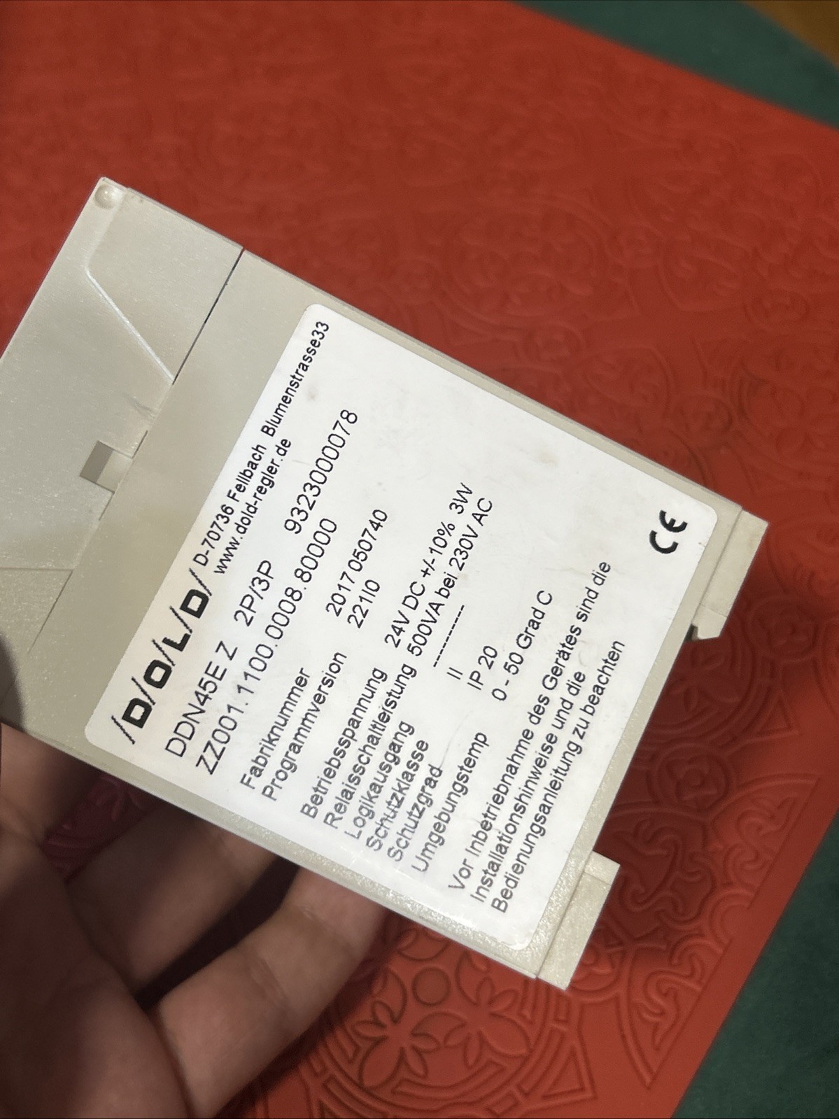 Dold Regulator DDN45E Z 2P/3P 9323000078 24V DC Program Version 221I0 (V8)