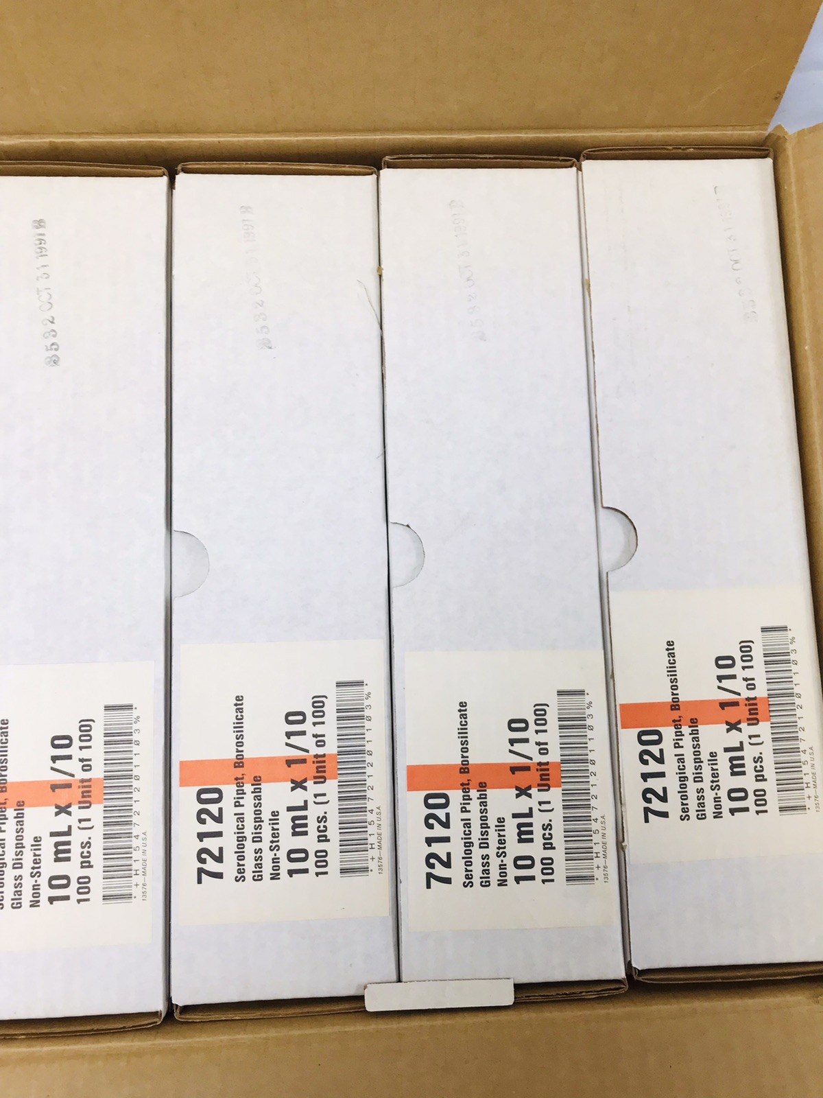 Kimble 72120-5110 – 5mL in 1/10 Pipets Glass Serological Non Sterile 500 Pack