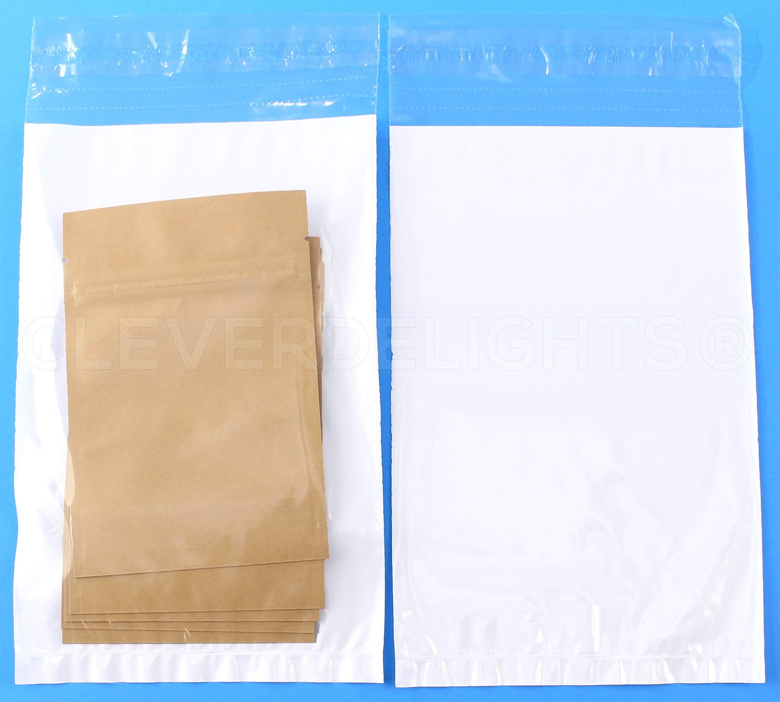 CleverDelights 6″ x 9″ Clear Front Poly Mailers – 2000 Pack – Strong Self-Sealin