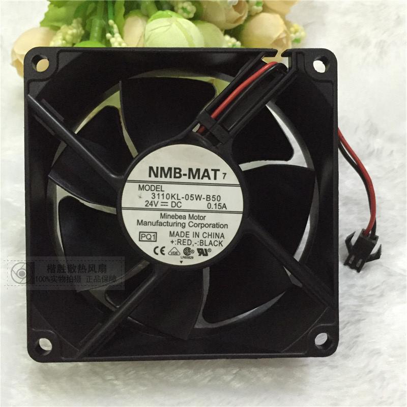 1 PCS NMB Fan 3110KL-05W-B50-PQ1 DC 24V 8025 8CM 2 Pin For ABB cooling fan